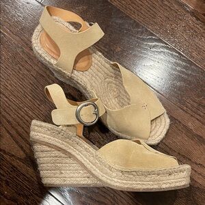 Rag & Bone Santiago 104MM Suede Wedge Sandals